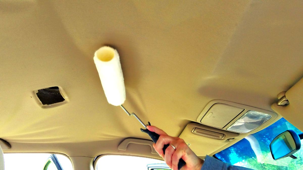 How To Glue Back Car Ceiling Fabric