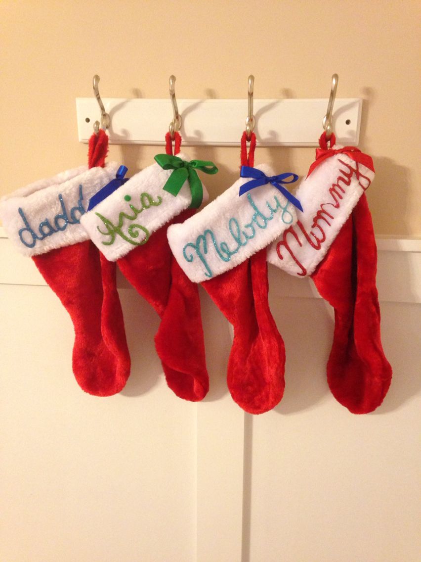 How To Write Names On Stockings With Glitter Glue